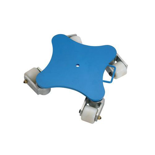 Piastra girevole a quattro rulli.Portata ton 6.0,