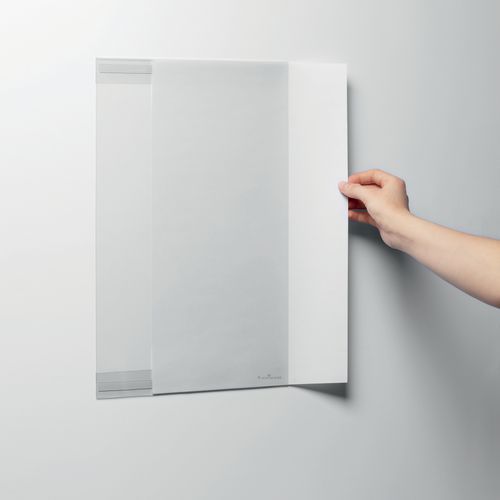 Cartellina per affissione trasparente Info Holder adesiva-A3,