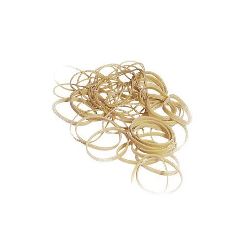 Sacchetto di elastici in gomma dorati 1kg stretti 150mm,