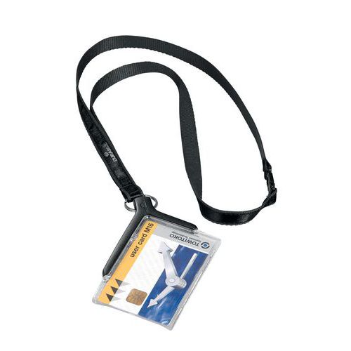 Porta-badge Deluxe con laccio in tessuto - 1 badge,