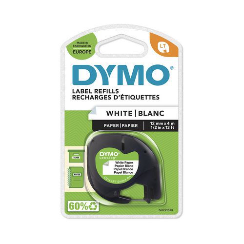 Confezioni Di Nastro Per Dymo Mod:Letratag Colore:Bianco,