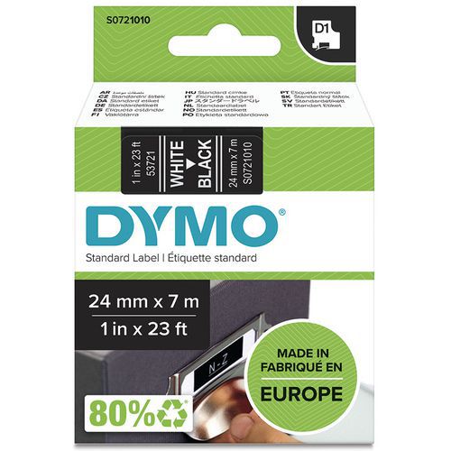 Confezione Di Nastro Dymo D1 Mod:Lm300 Colore:Bianco,