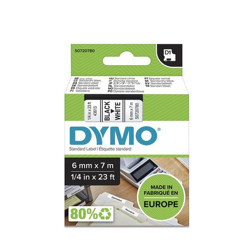 Confezione Di Nastro Dymo D1 Mod:Da Lp200 Colore:Bianco,