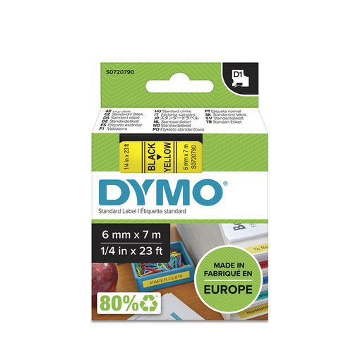 Confezione Di Nastro Dymo D1 Mod:Da Lp200 Colore:Giallo,