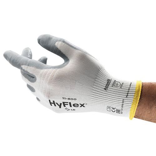 Guanto manuten. Hyflex 11-800 T9 grigio/bianco,