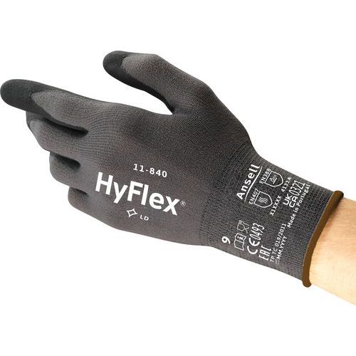Guanto per lavori di movimentazione HyFlex 11-840 T8,
