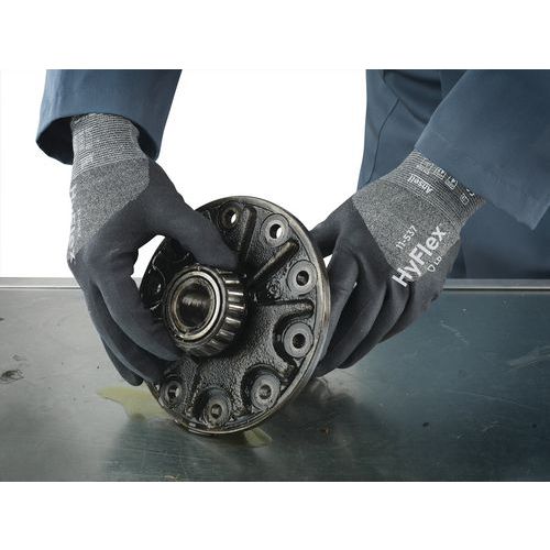 Guanti Da Lavoro Anti-taglio EN388 BLACK Tactil TOUCH V.2 | Rivestimento In Nitrile Antiscivolo, Guanti Di Protezione Professionale Uomo Donna, Sicurezza Industriale Fai Da Te |BTT(T6 - Foto 8