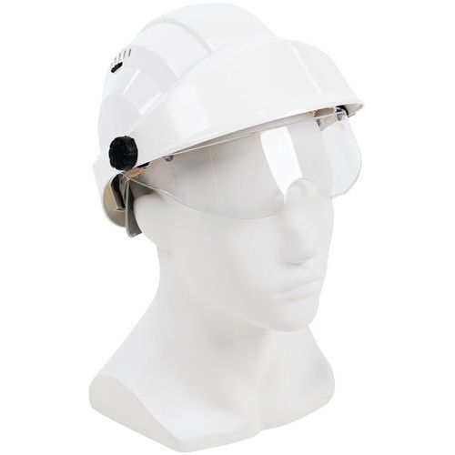 Casco Orizon aerato bianco con visiera di protezione,