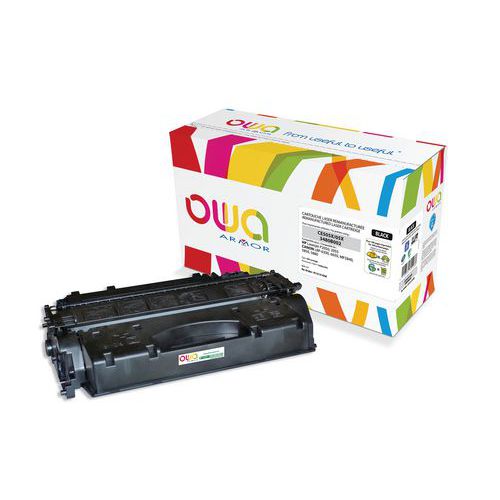 Toner ad alta capacità compatibile HP 55A Black - Owa,