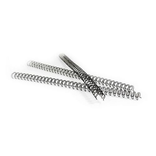 Spirale per rilegatura in metallo 6,4mm-1/4-Nero-Pavo,