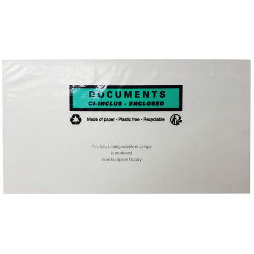Busta DL 228x120 mm carta trasparente Documenti inclusi,