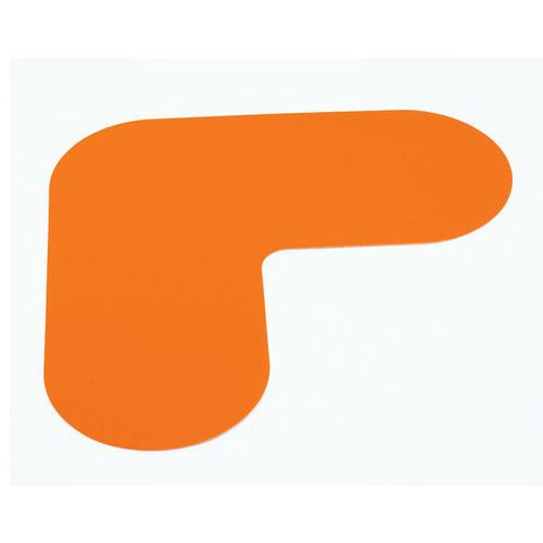 Marcatura al suolo - Angolo - Colore arancione,