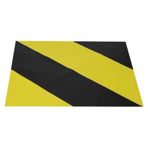 Area segnalazione bicolore 900x900mm - Giallo e nero,