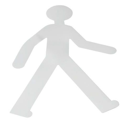 Adesivo PVC di marcatura al suolo - 5 sagome bianco,