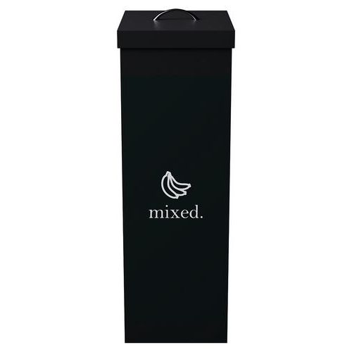 Pattumiera per raccolta differenziata rifiuti - Nero,