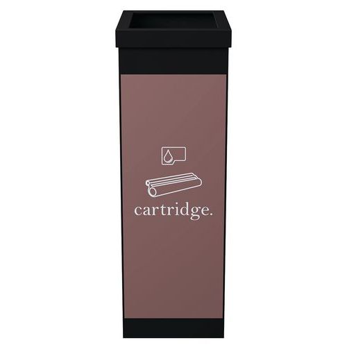 Pattumiera per raccolta differenziata cartucce - Marrone,