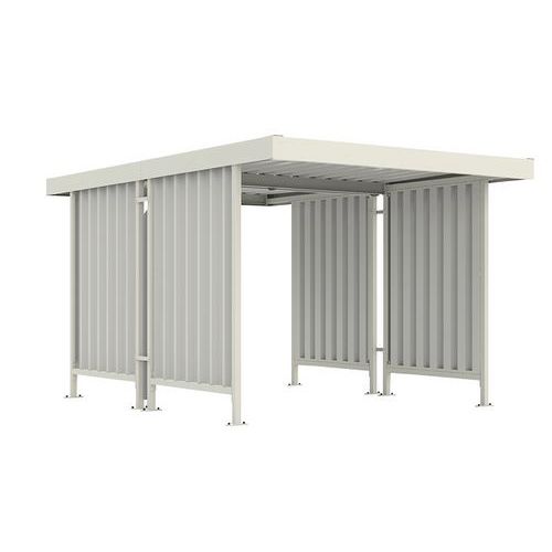 Riparo per biciclette galv+RAL 9002-Leipzig L42 mod semplice,