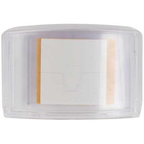 Portabadge adesivo per casco da cantiere,