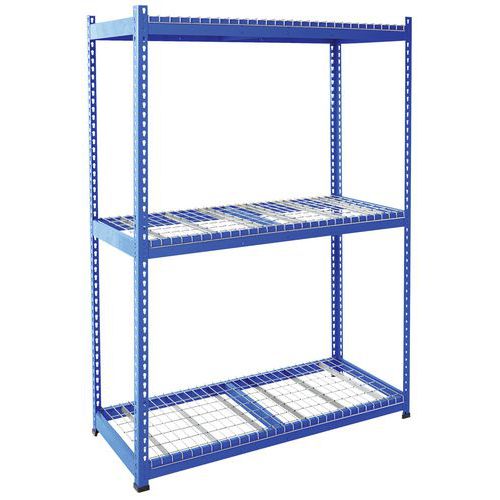 Scaffalatura Rapid 1 1980x1525x915 3 ripiani a griglia blu,