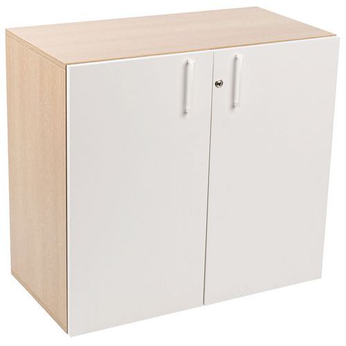 Armadio con ante battenti A. 75 cm rovere/bianco Manutan,