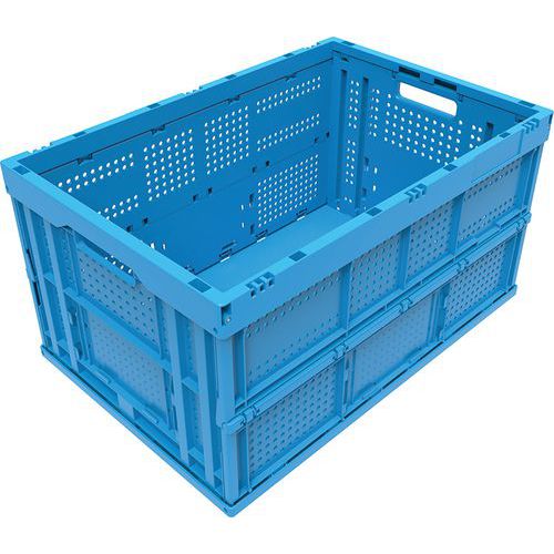 Contenitore Pieghevole 60L 600X400X315, Colore Blu,