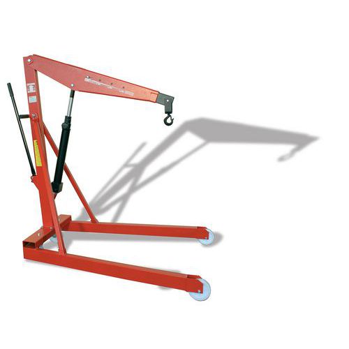 Gru idraulica pieghevole con pompa doppio effetto 500 kg,