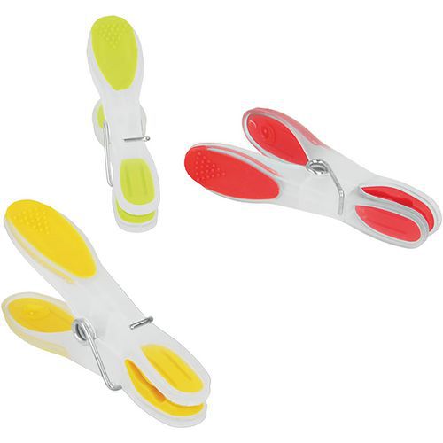 Lotto da 20 mollette per bucato diversi colori bimateriale,