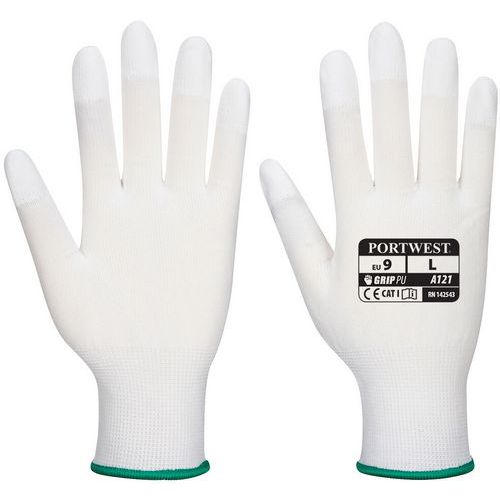 PU Fingertip Guanto Bianco  XSmall,
