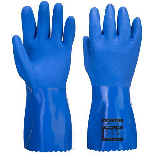 Marine Ultra PVC Chem Guanto Blue   Medium,