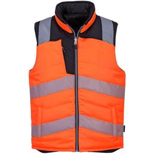 Gilet alta visibilità PW374 reversibile Nero/arancione M,
