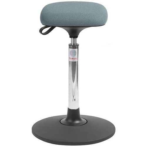 Sgabello Sway Tetra-Tessuto Cura-Alto-Grigio, Verde,