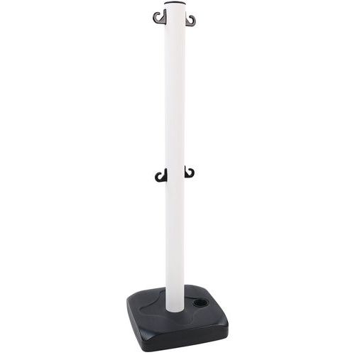 Doppio paletto con catena - bianco su base,