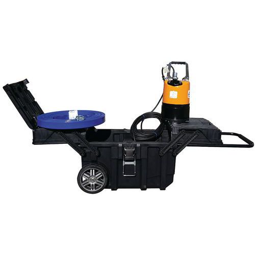 Pompa di drenaggio Tsurumi LSC1 con cassa da trasporto,