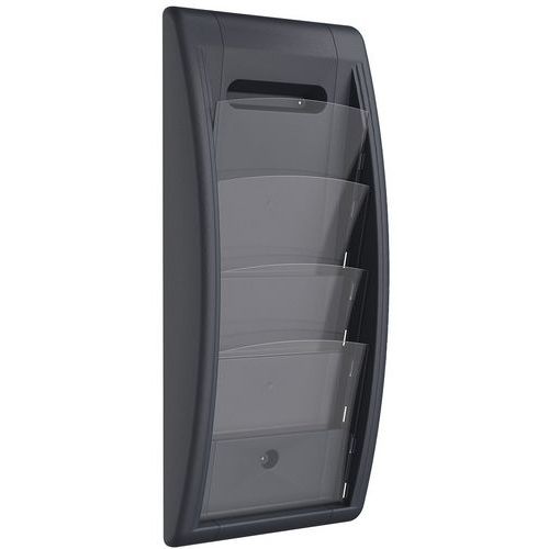 Espositore da parete Quick Fit - A4 - Antracite-Paperflow,