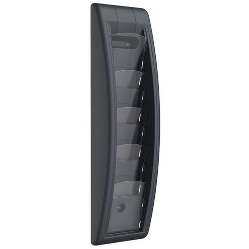 Espositore da parete Quick Fit - 1/3 A4 antracite-Paperflow,