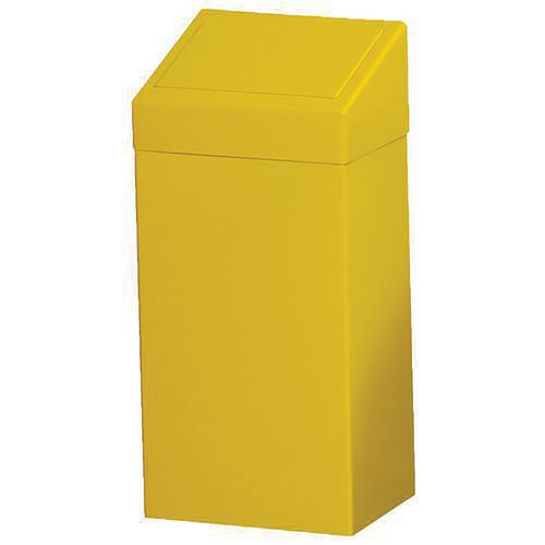 Pattumiera metallica raccolta differenz-Portata 50L-Giallo,