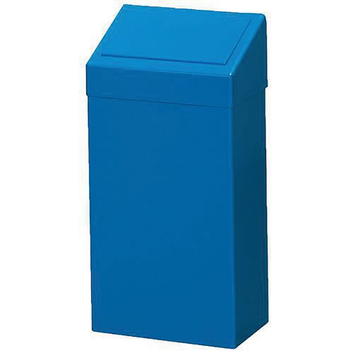 Pattumiera metallica raccolta differenziata-Portata 50L-Blu,