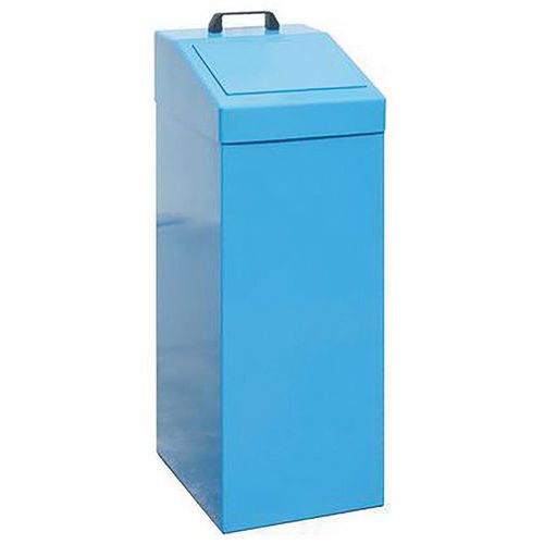 Pattumiera metallica raccolta differenziata-Portata 100L-Blu,