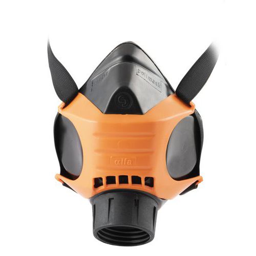 Semimaschera facciale EPDM - nero,