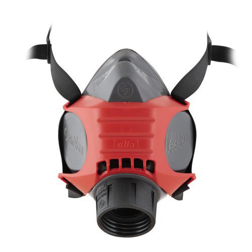 Semimaschera facciale silicone - grigio,