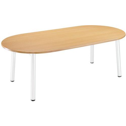 Tavolo da riunione Congrès oblungo 240 cm faggio/bianco,