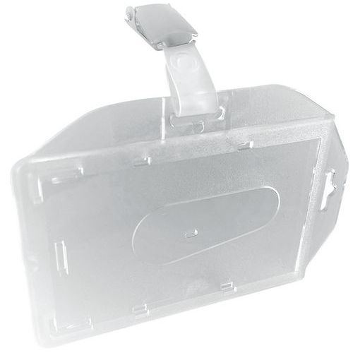 Badge di sicurezza 1 tesserino - Con clip - Manutan,