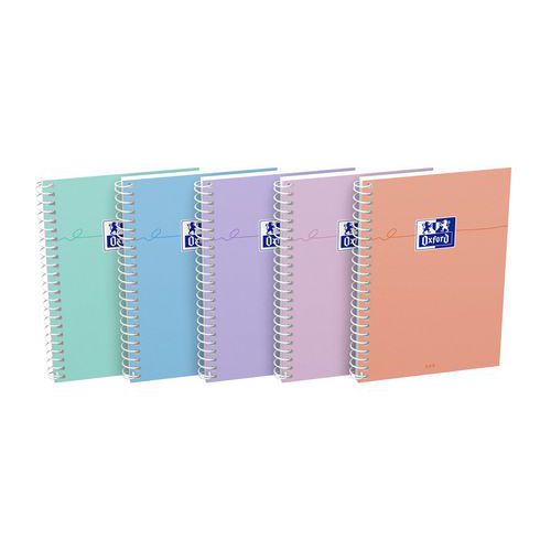 Quaderno Oxford Smart Spirale 105x148 100p Q5/5 col ass past,