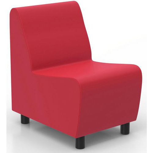 Poltrona 1 posto Izari rivestita rossa,