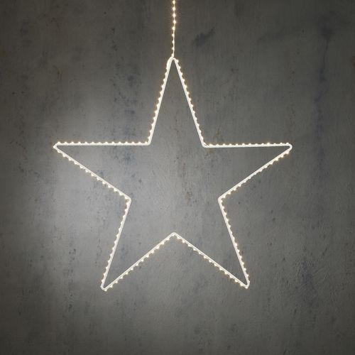 Decorazione natalizia a stella, led bianco con timer,