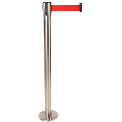 Paletto nastro rosso base acciaio magnetica testa girevole,