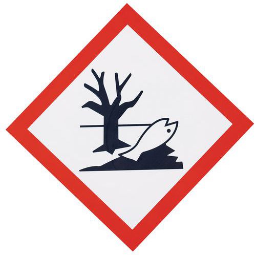 Cartello CLP-Rischio ambientale-Alluminio-300x300mm,