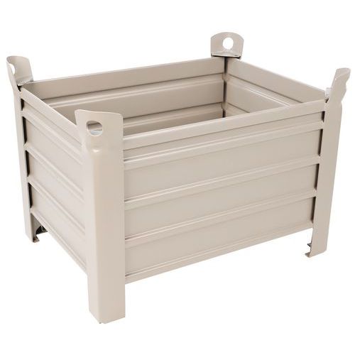 Cassa-pallet in acciaio 4 piedi 635x835x600 mm 1000 kg,