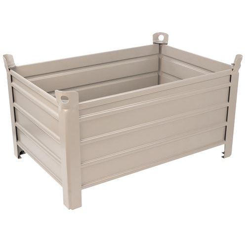 Cassa-pallet in acciaio 4 piedi 835x1235x600 mm 1000 kg,