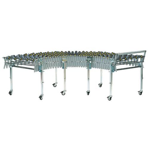 Trasporatore esten a rulli PL-L=500mm LG min/max 2500/7500,